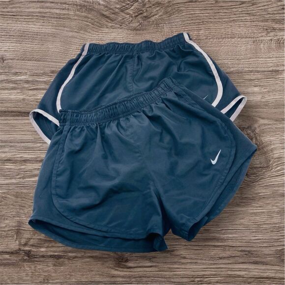 Nike Womens XS Dri-Fit Running Shorts Lined Drawstring 3” Inseam Lot Of 2 Black - Picture 2 of 12